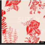 370357 AR FLORES SILUETAS ROJO2 NEON AR