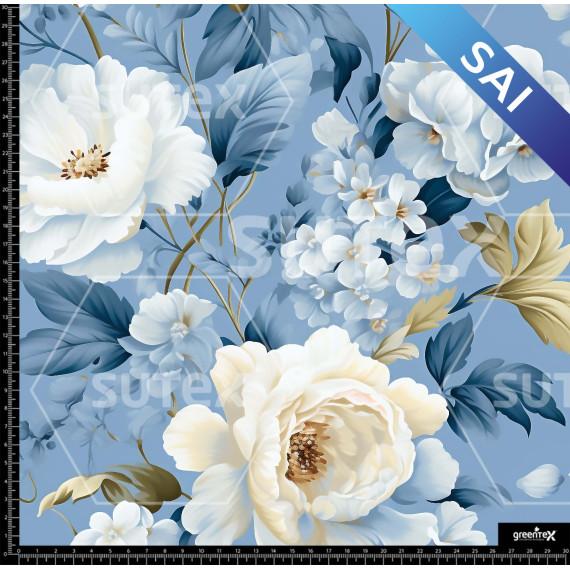 371113 SAI FLORES SILVER BLUE ML