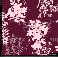 370206 FLORES SILUETAS VINO Z