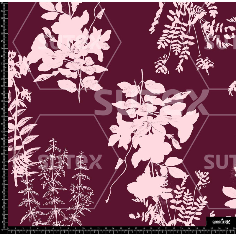 370206 FLORES SILUETAS VINO Z