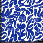 370517 AQ ABSTRACT BLUE LEAVES AQ
