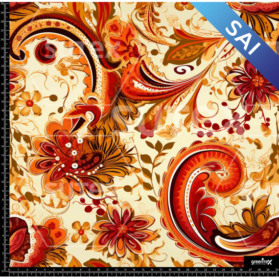372666 SAI PAISLEY ORANGE SAI X