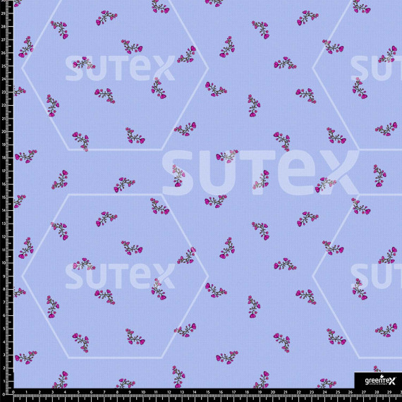 374761 ER MINIPRINT FLORAL CELESTE ER