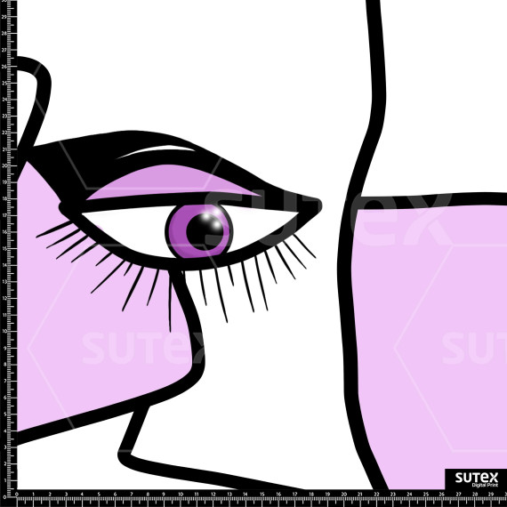 374817 XX FACE GEOMETRIC PURPLE X