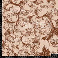 375489 ER MAXI ORNAMENTO FLORAL BROWN ER