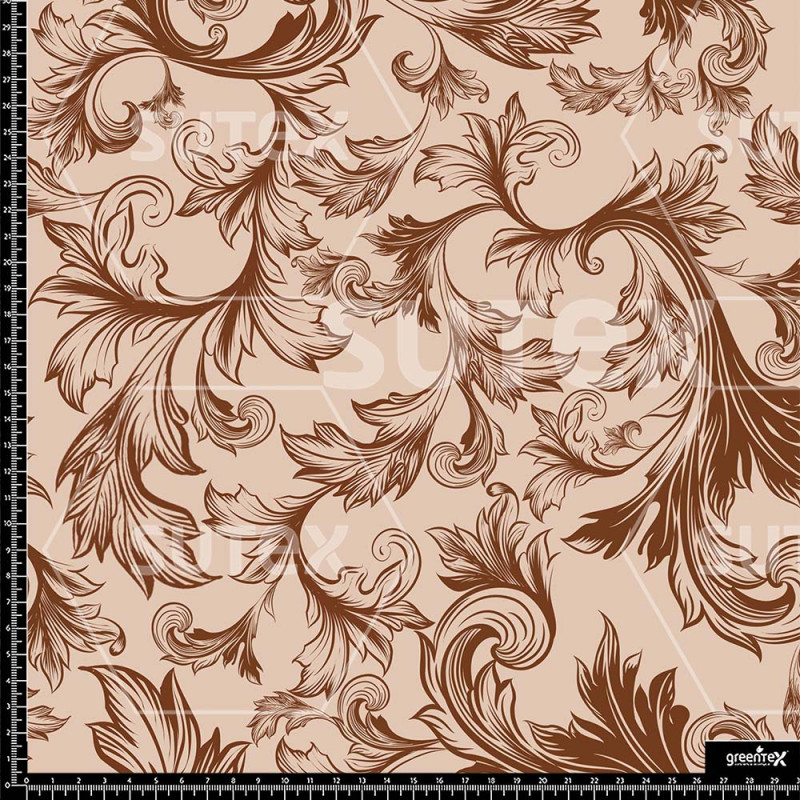 375489 ER MAXI ORNAMENTO FLORAL BROWN ER