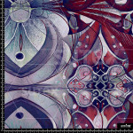 375501 ER FLORAL SURREALISTA ART NOUVEAU BLUE