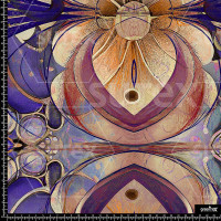 375502 ER FLORAL SURREALISTA ART NOUVEAU YELLOW