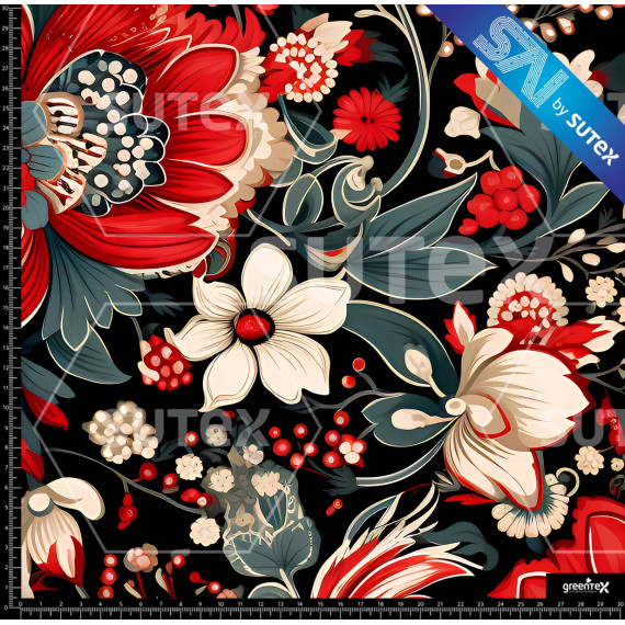 375753 SAI FLORES BOHEMIO ROJO Z