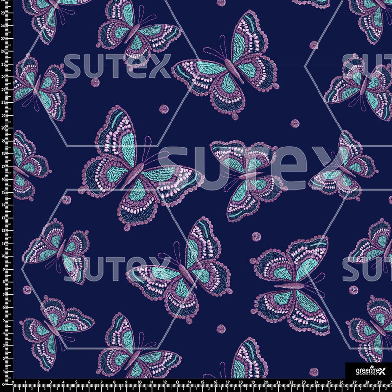 376796 AQ PUNCH NEEDLE BUTTERFLY AQ