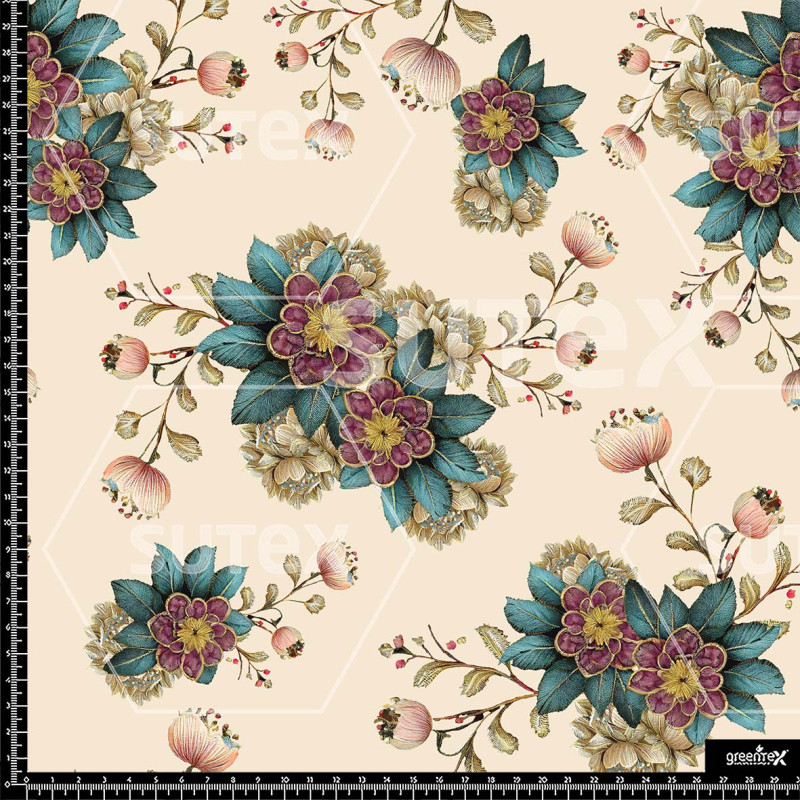 376761 AQ RIBBON FLORAL AQ