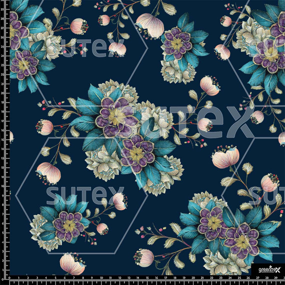 376763 AQ RIBBON FLORAL V2 AQ
