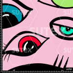 377707 ER MIRADAS ABSTRACTAS PINK ER