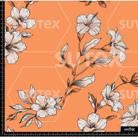 376568 FLORES Y RAMAS ILUSTRA ORANGE NEON Z