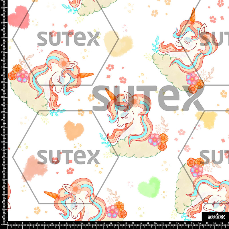 378034 ER UNICORNEOS FLORALES NARANJA ER