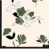 376543 FLORES DIBUJO SILUETAS OLIVA Z