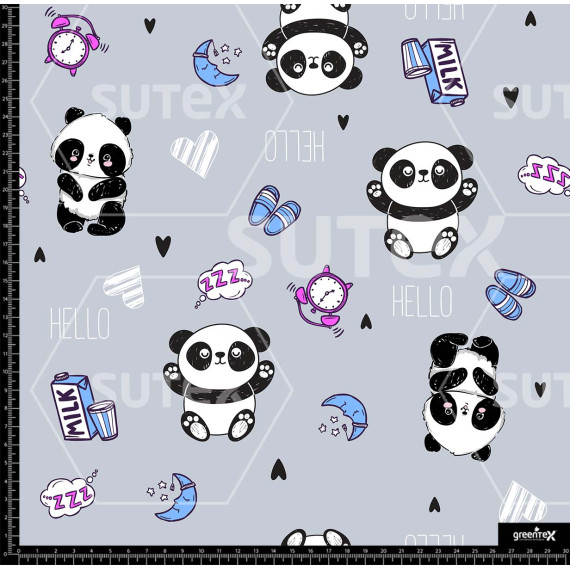 376848 PANDAS SLEEP GRIS Z