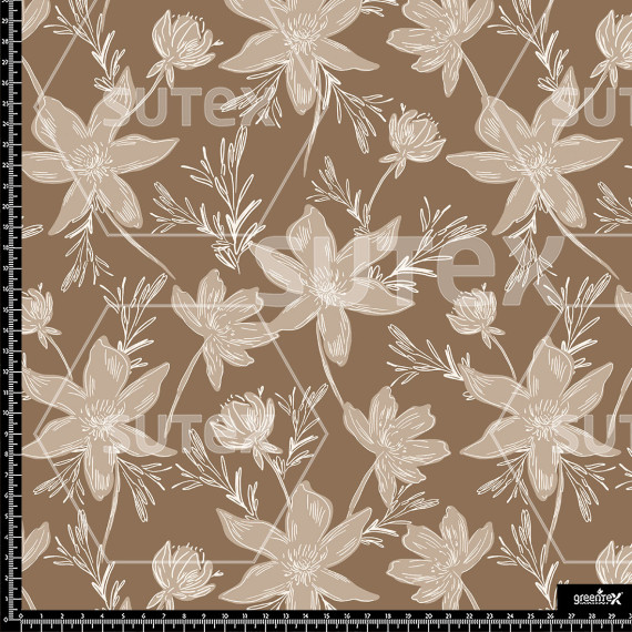 382761 AQ FLORAL HANDRAW AQ