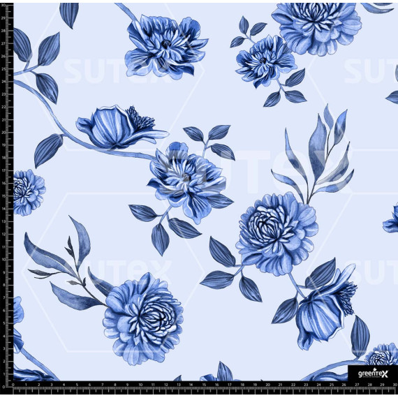 382141 FLORES ILUSTRADAS EN AZUL Z