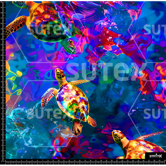386263 SAI TURTLES SWIMMING NEON SAI B