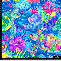 386261 SAI TURTLES SWIMMING DRAW NEON SAI B
