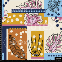 384651 AQ ABSTRACT LEAFS AQ