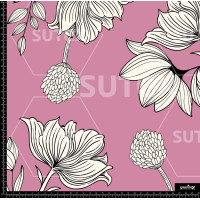 392092 FLORES DELINEADAS PINTADAS ROSA Z