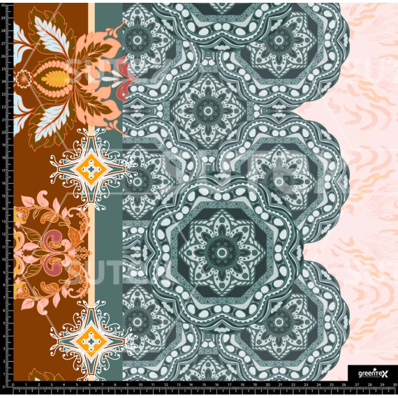 396474 CENEFA FLORAL BOHO VERDE Z