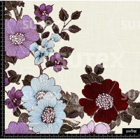 396573 CENEFA DE FLORES TEJIDAS LILA Z