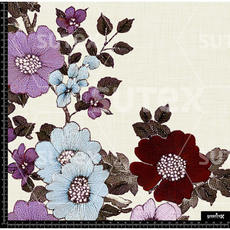 396573 CENEFA DE FLORES TEJIDAS LILA Z