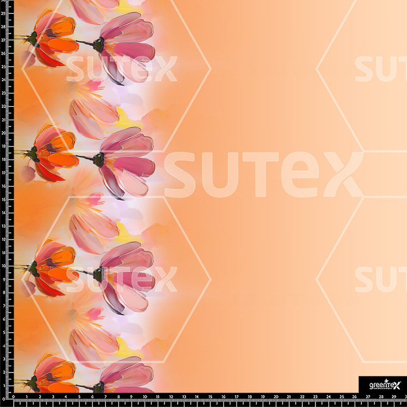 395110 CENEFA FLORAL ABSTRACT AQ