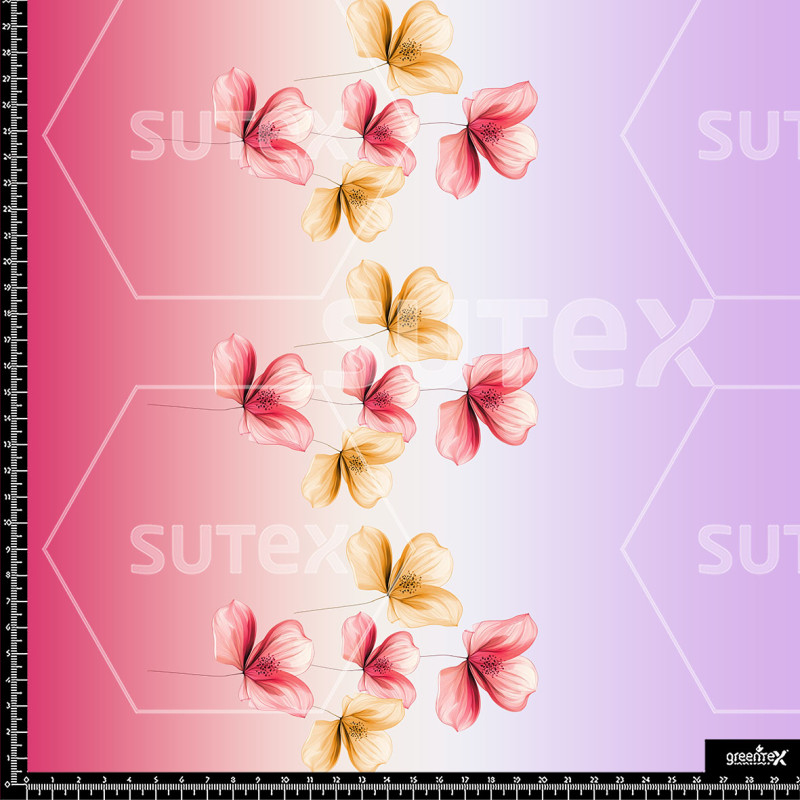 395112 CENEFA FLORAL PETALS AQ