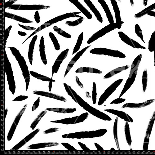 411018 SMALL LEAVES B W LB