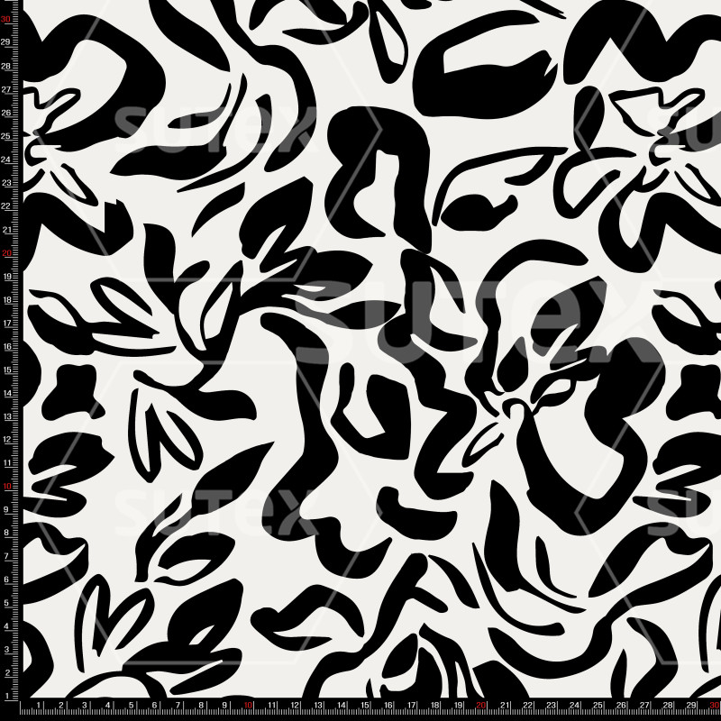 411026 FLORES ABSTRACTAS BW LB