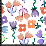 411667 SHERBET PUNCH RAINBOW FLOWERS LB
