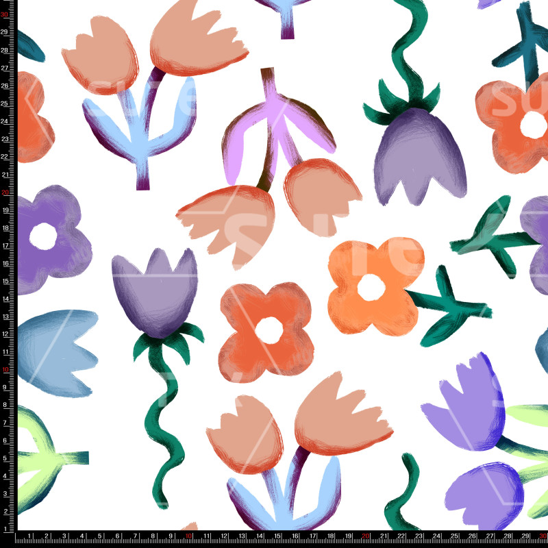 411667 SHERBET PUNCH RAINBOW FLOWERS LB