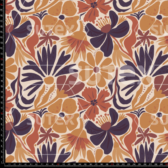 420105 RETRO 70S FLORAL GROOVY B LB