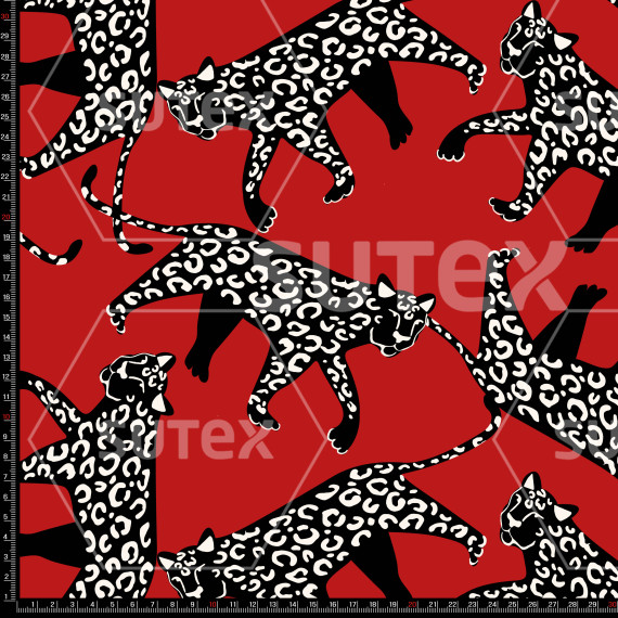 422447 LEOPARDS DRAWING ROJO BB