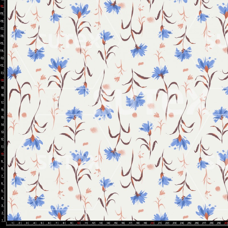 428406 MINIPRINT WATERCOLOR FLOWERS A 548 LB